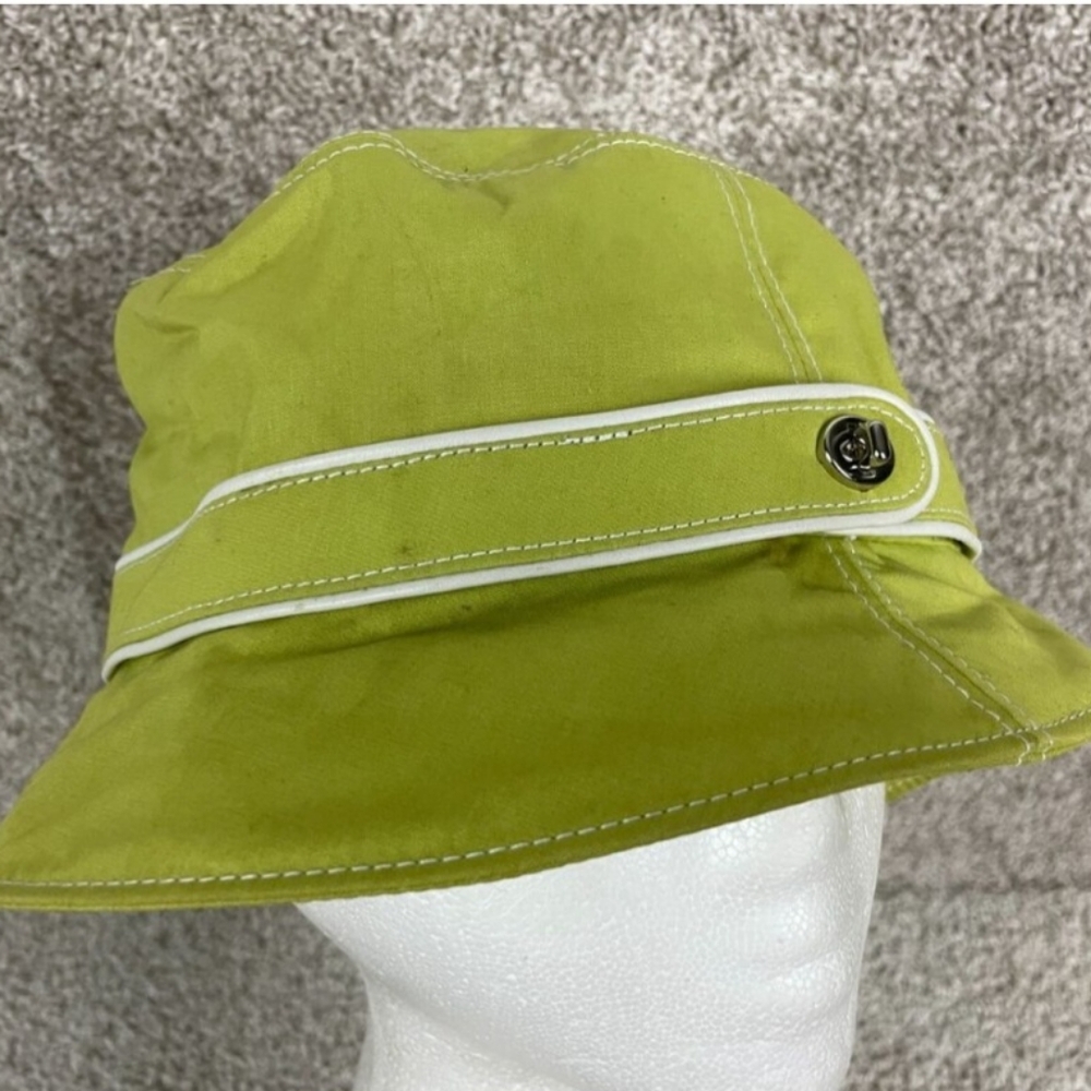 New Authentic COACH lime Bucket Hat Belt Trim